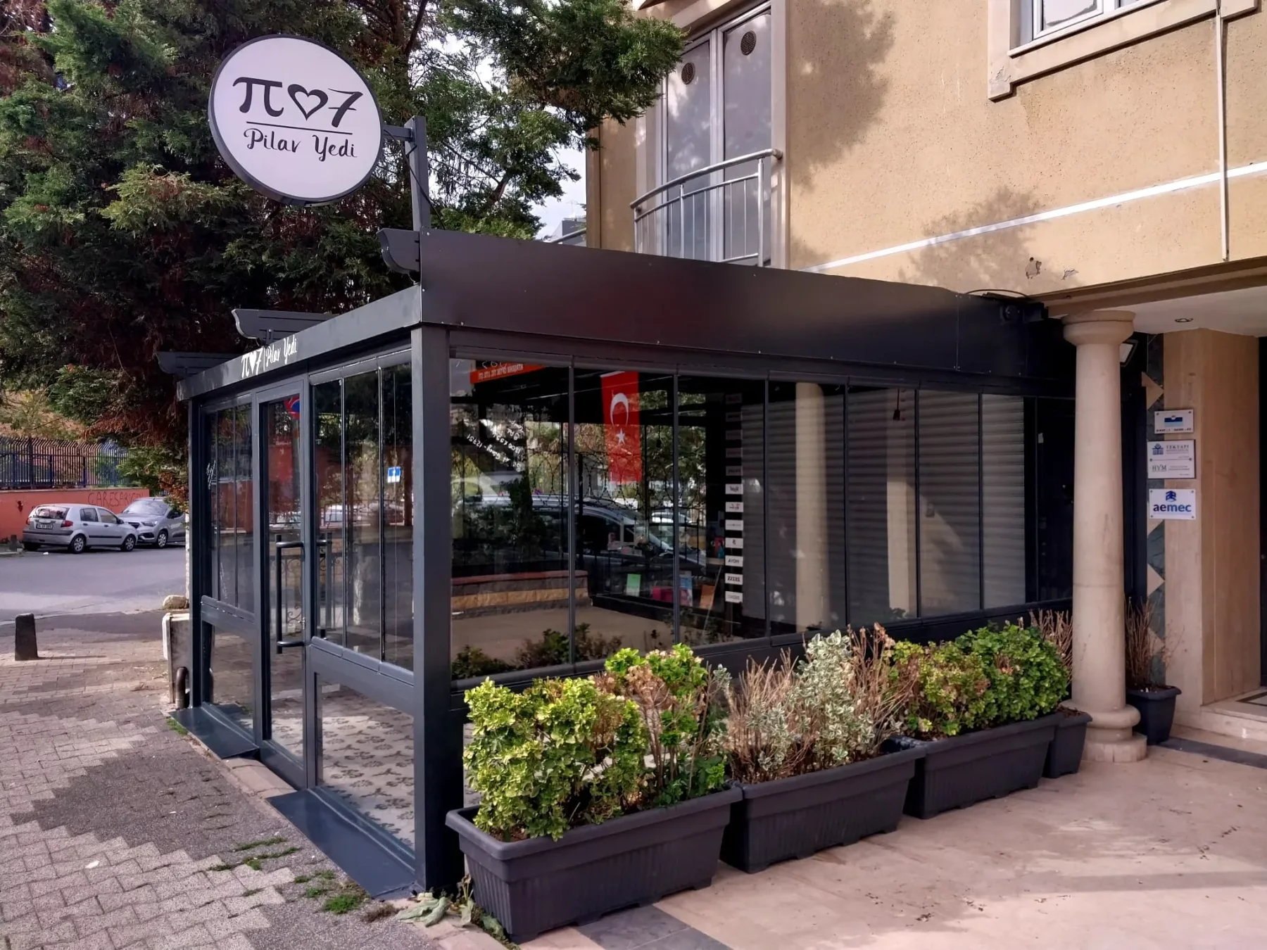 LED Aydınlatmalı Rolling Roof & Kafe Dış Mekân Kapatma Detayı 4